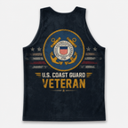 Veteran Running Tank Top - US Coast Guard Veteran V3 Tech Singlet