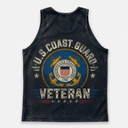 Veteran Running Tank Top - US Coast Guard Veteran V2 Tech Singlet