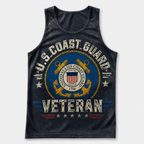 Veteran Running Tank Top - US Coast Guard Veteran V2 Tech Singlet